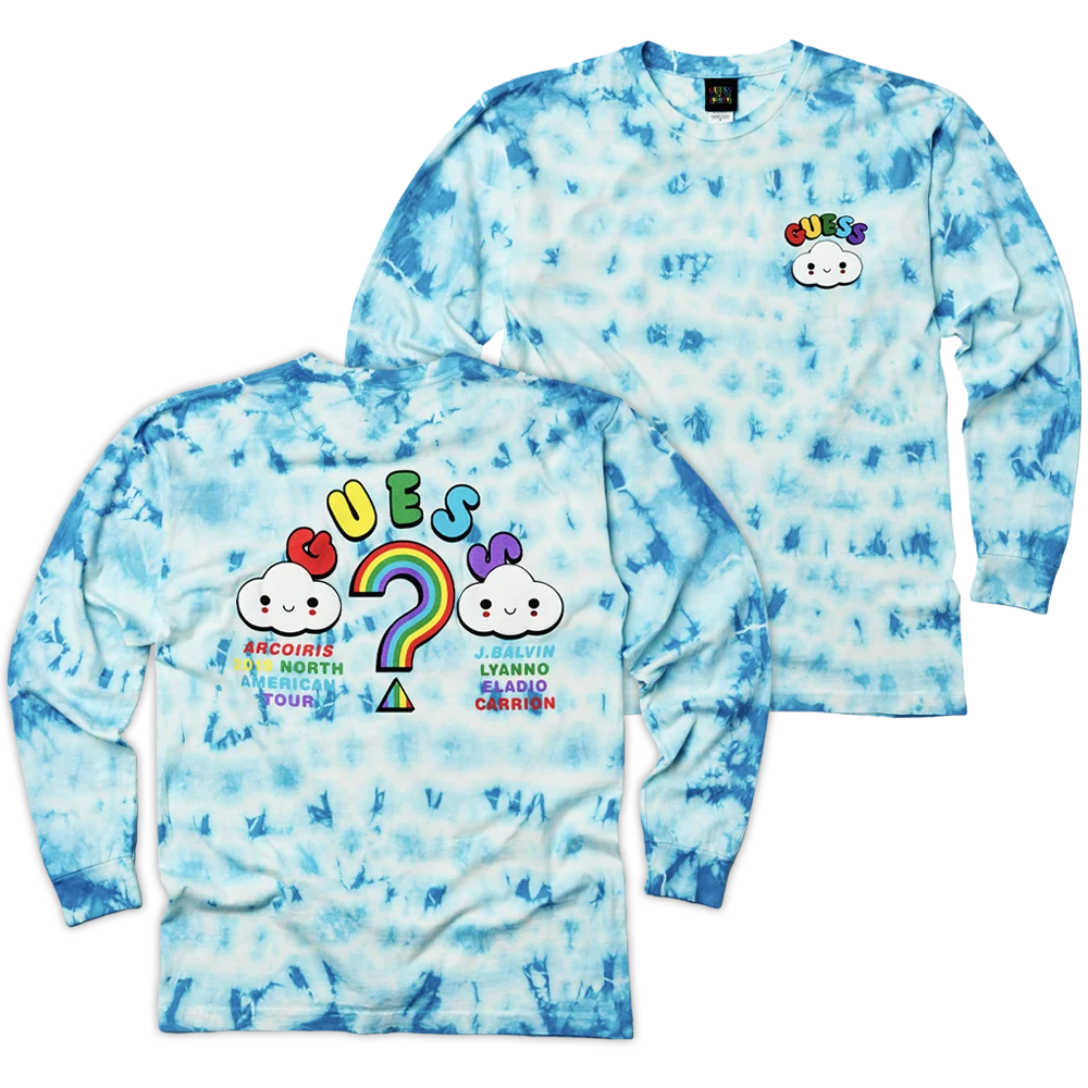 Apparel Graphic Design, Merchandise Design, Textile Development for J. Balvin/Guess, featuring Arcoiris LS Tee.