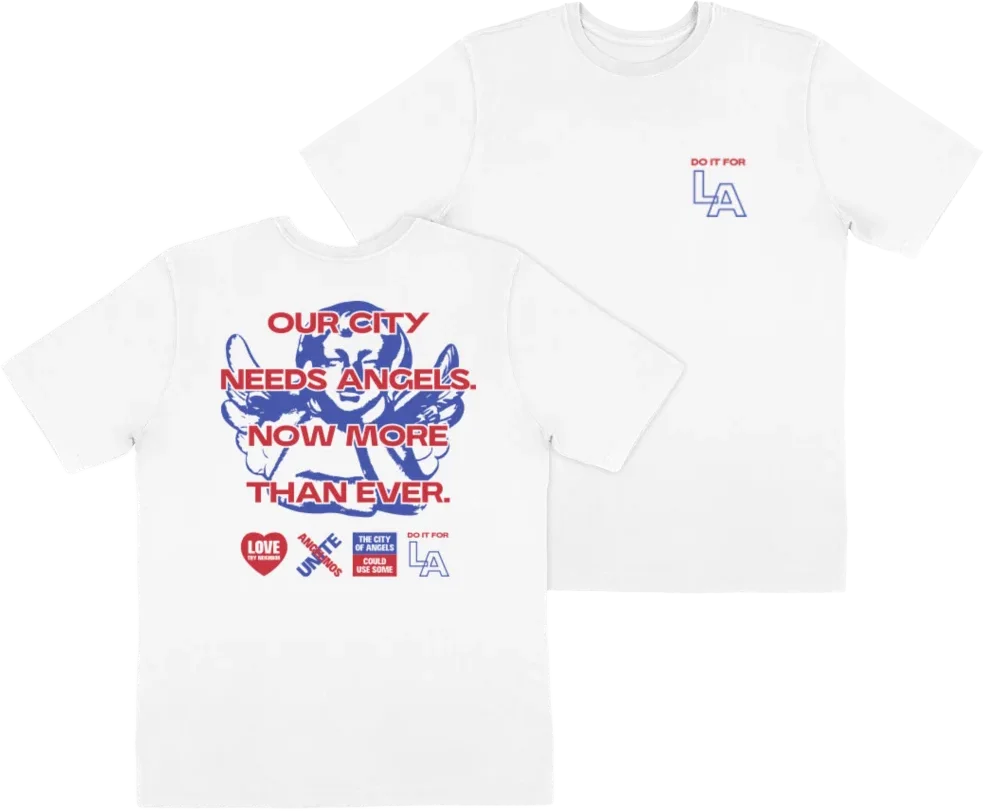 Apparel Graphic Design & Campaign Branding for The LA Mission, featuring Angels Tee.
