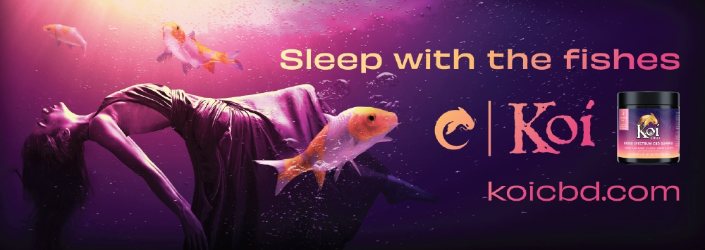 Koi Sleep with the Fishes artwork applied across a branded truck wrap.