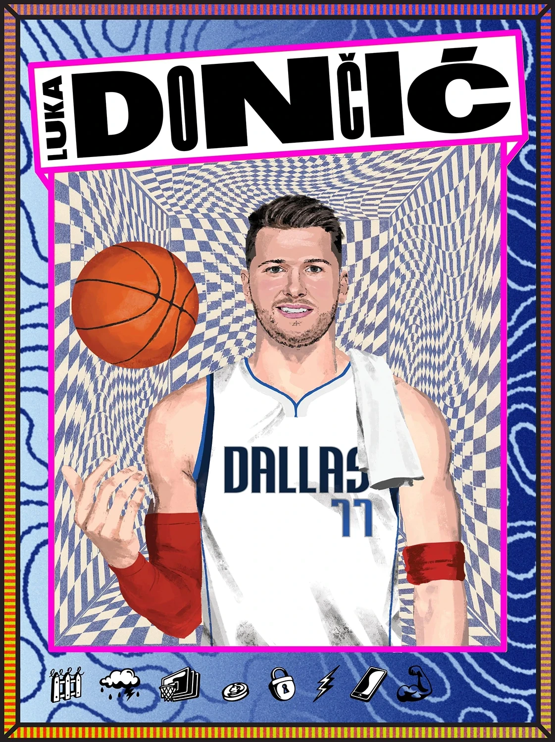 Graphic Design & Card Frame Design for NBA, featuring Wiggins NFT.